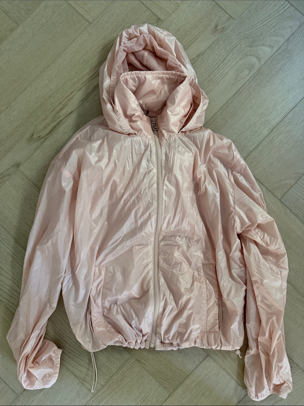Fendi light pink baguette bag windbreaker